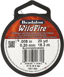 Beadalon sieradendraad Wildfire zwart 0,2 mm 18,3 m sterk draad