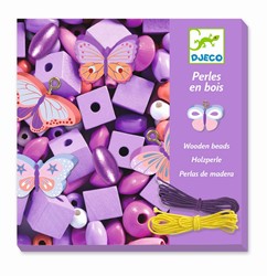Djeco kralen & sieraden Wooden beads, Butterflies