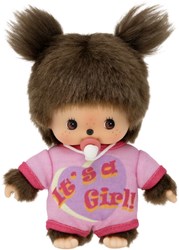 Monchhichi pop Bebichhichi romper It's a Girl 16cm speelgoedpop
