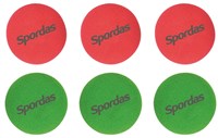 Megaform springy rackets speelgoed set - 6 vervangballen kunststof