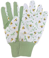 Esschert Design tuinhandschoenen bijenprint - tuinieren handschoenen katoen