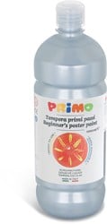 Primo kant-en-klare plakkaatverf, 1000 ml flacon met doorstroomdop zilver