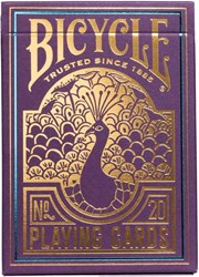 Bicycle cartes à jouer premium paon - Poker - Finition Cold-Foil
