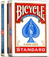 BICYCLE STANDARD 2-PACK RED AND BLUE PLAYING CARDS