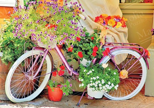 Magnolia puzzel Bicycle with Flowers - 1000 stukjes legpuzzel