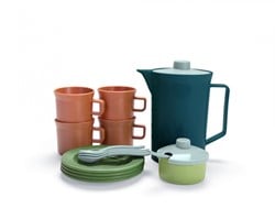 Dantoy Coffret café BIOplastic - set de jouets durable 17 pièces