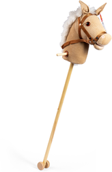 BigJigs cheval bâton classique - jouet cheval marron
