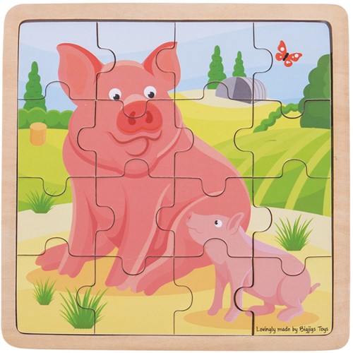 Bigjigs Puzzle Cochon et Porcelet