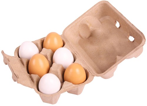 Bigjigs Boîte à œufs avec 6 œufs
