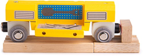 BigJigs Atelier Mobile train en bois jouet - coloré et compatible