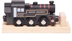 BigJigs train en bois locomotive Ivatt noire - train jouet