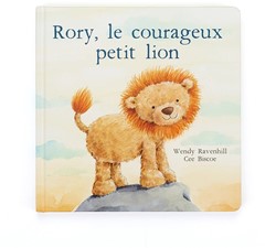 Jellycat knuffelboek Rory Le Courageux Petit Lion - interactief voorleesboek