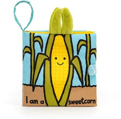 Jellycat boek Sweetcorn - leerzaam kinderboek over mais 8x14x15cm