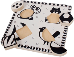 Bigjigs Zwart-Wit Huisdieren Puzzel