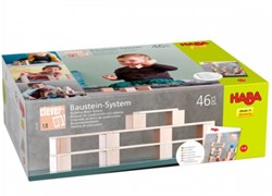 Haba blocs de construction Clever-Up! 1.0 set en bois 46 pièces jouet éducatif