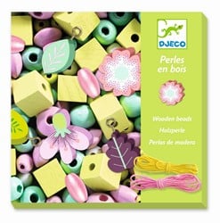 Djeco kralen & sieraden Wooden beads, Flowers and foliage