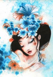 Grafika puzzle Blue Flowers - 1000 pièces puzzle carton
