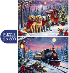 Bluebird Puzzle kerst puzzel - 2 stuks - Christmas is Coming - 500 stukjes