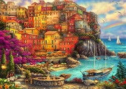 Bluebird Puzzle legpuzzel A Beautiful Day at Cinque Terre - 2000 stukjes