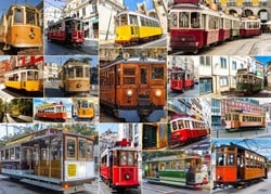 Bluebird Puzzle legpuzzel Around the World in Trams - 1500 stukjes