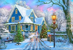 Bluebird Puzzle kerst puzzel Christmas at Home - 500 stukjes