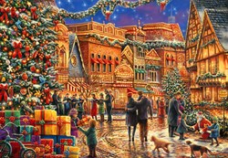 Bluebird Puzzle kerst legpuzzel Christmas at the Town Square - 1000 stukjes