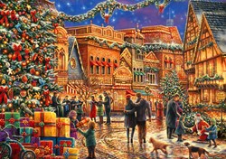 Bluebird Puzzle puzzle de Noël Christmas at the Town Square - 2000 pièces