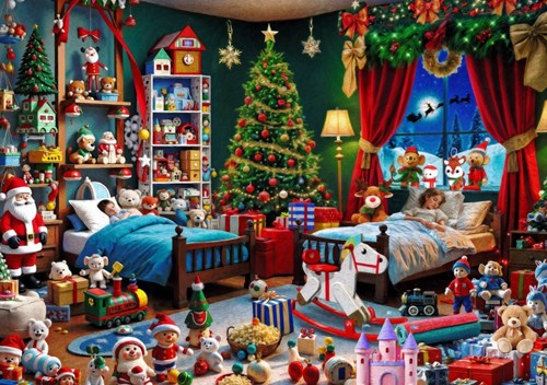 Bluebird Puzzle kerst puzzel 2000 stukjes - educatief speelgoed