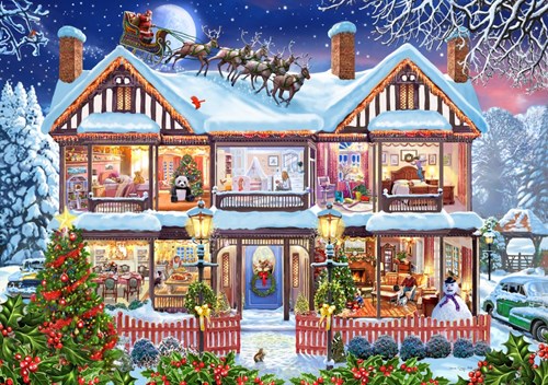 Bluebird Puzzle kerst puzzel Christmas House - 2000 stukjes karton