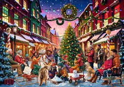 Bluebird Puzzle kerstpuzzel Christmas Street - 2000 stukjes karton