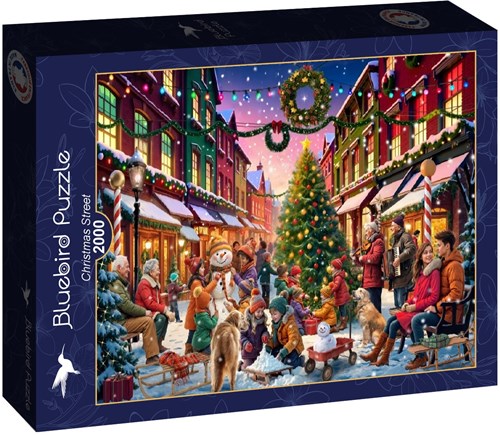 Bluebird Puzzle puzzle de Noël Christmas Street - 2000 pièces carton-2