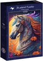 Bluebird Puzzle Floral Horse -  Teile-2