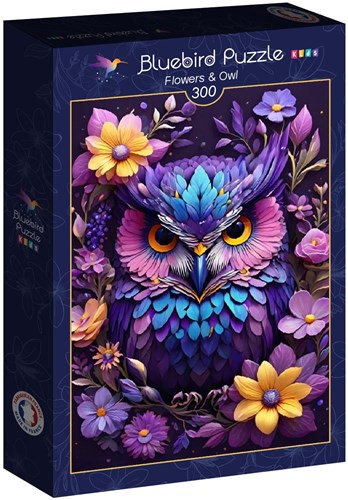Bluebird Puzzle puzzle Flowers & Owl - 300 pièces jouet coloré-2