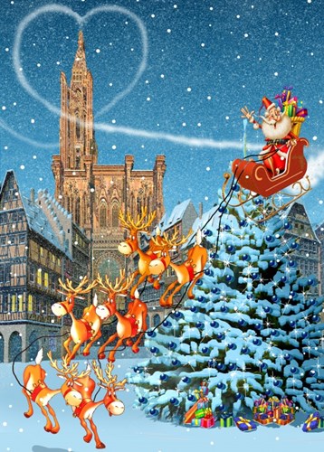 Bluebird Puzzle puzzle Cathédrale de Strasbourg à Noël - 12 pièces