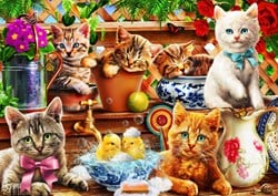 Bluebird Puzzle puzzel Kittens in the Potting Shed - 104 stukjes