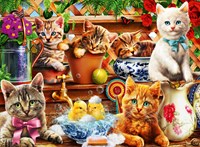 Bluebird Puzzle legpuzzel Kittens in the Potting Shed - 3000 stukjes