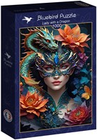 Bluebird Puzzle Lady with a Dragon -  Teile-2