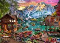 Bluebird Puzzle Lago Di Braies, Italy -  Teile