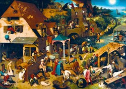 Bluebird Puzzle kunst puzzel Pieter Bruegel the Elder Netherlandish Proverbs 1000 stukjes