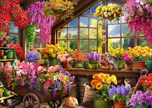 Bluebird Puzzle Potting Shed -  Teile