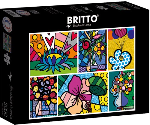 Bluebird Puzzle legpuzzel Romero Britto bloemen 2000 stukjes-2