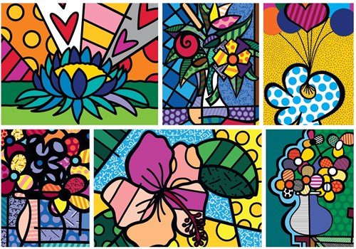 Bluebird Puzzle legpuzzel Romero Britto bloemen 2000 stukjes