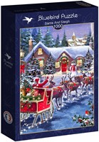 Bluebird Puzzle kerst puzzel Santa and Sleigh - 1000 stukjes-2