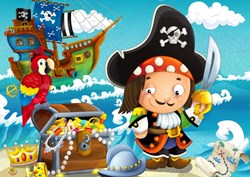Bluebird Puzzle The Treasure of the Pirate - 48 pieces
