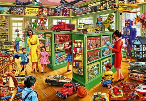 Bluebird puzzel Toy Shop Interiors - 1000 stukjes