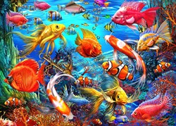 Bluebird Puzzle legpuzzel Tropical Fish - 1500 stukjes dieren