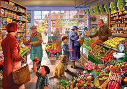Bluebird Puzzle legpuzzel Village Greengrocer - 2000 stukjes kleurrijk