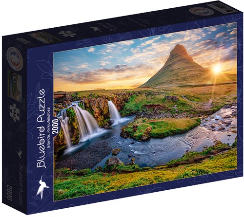 Bluebird Puzzle legpuzzel IJslandse waterval Kirkjufellsfoss 2000 stukjes-2
