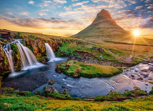 Bluebird Puzzle legpuzzel IJslandse waterval Kirkjufellsfoss 2000 stukjes