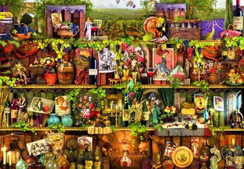 Bluebird puzzel Wine Shelf - 1000 stukjes